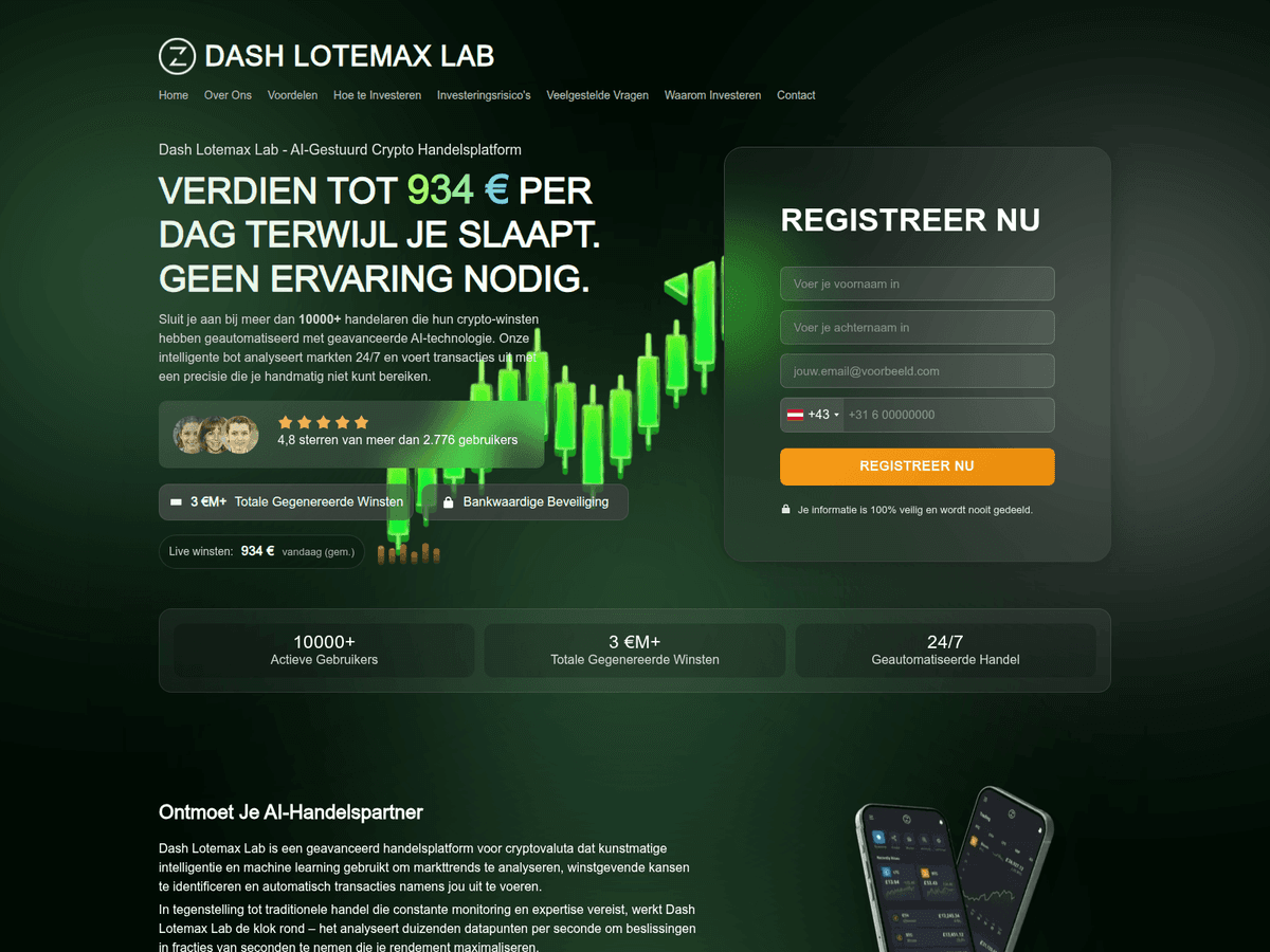 Screenshot der Webseite Dashlotemaxlab (dashlotemaxlab.net)