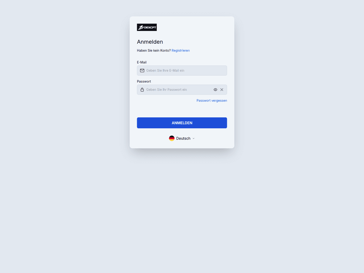 Screenshot der Webseite Dexcpt (dexcpt.com)