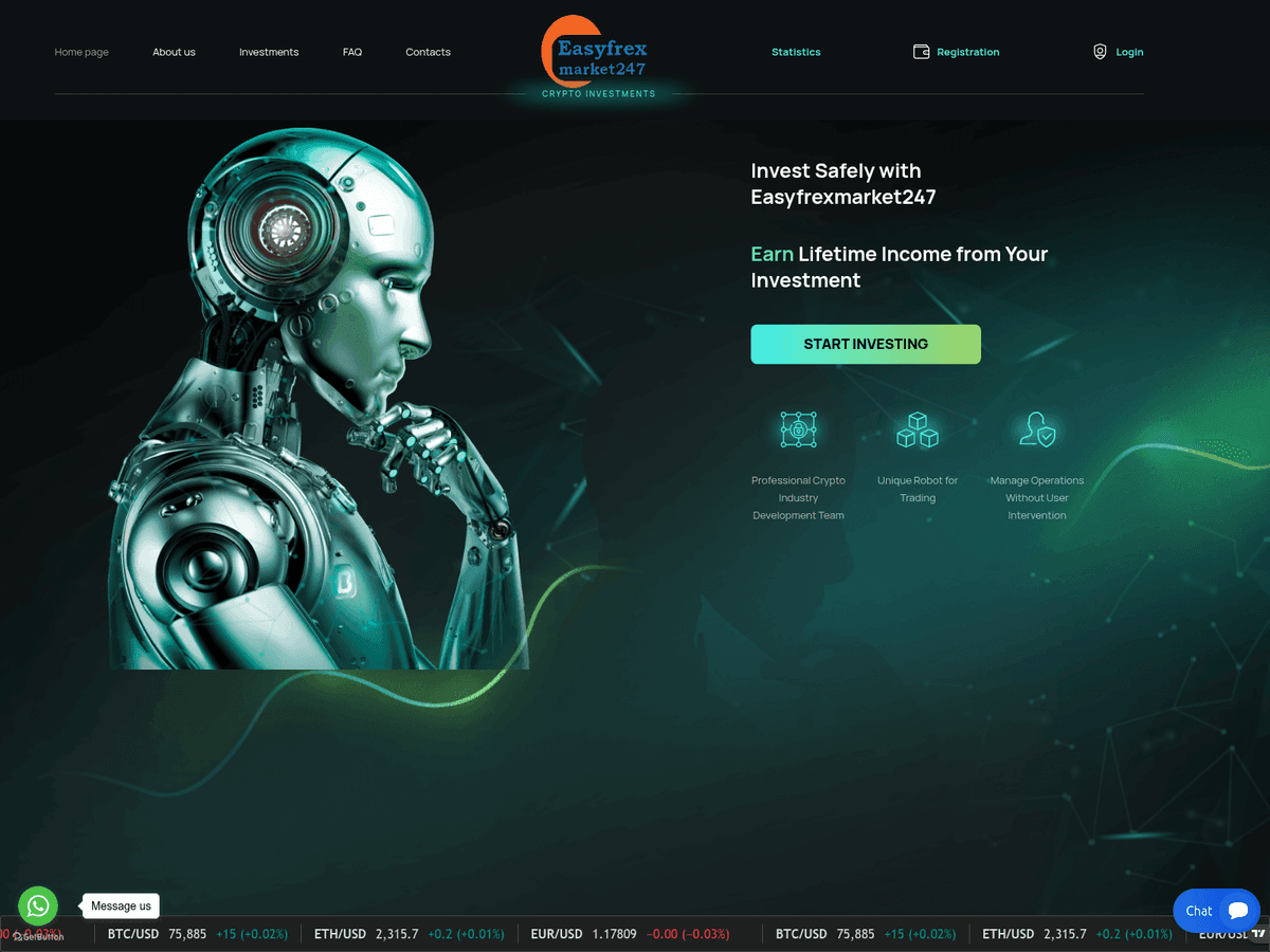 Screenshot der Webseite Easyfrexmarket247 (easyfrexmarket247.com)
