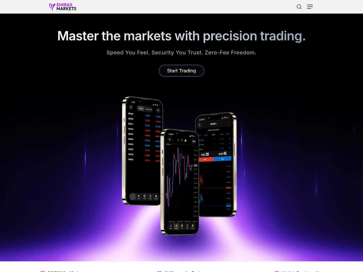 Screenshot der Webseite Emiraxmarkets (emiraxmarkets.com)