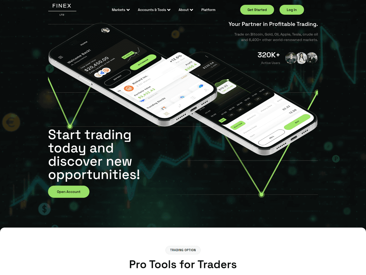 Screenshot der Webseite Finex Ltd (finex-ltd.com)