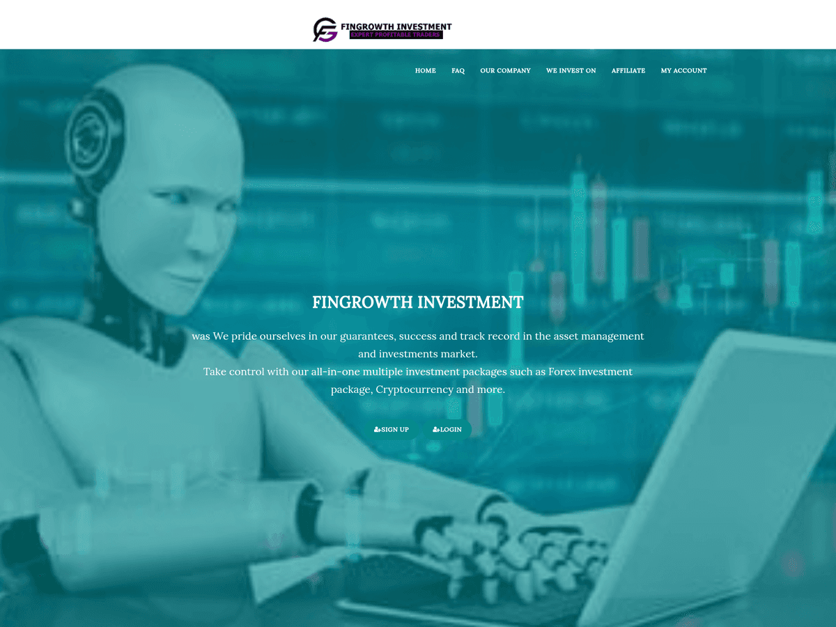 Screenshot der Webseite Fingrowthinvestments (fingrowthinvestments.com)