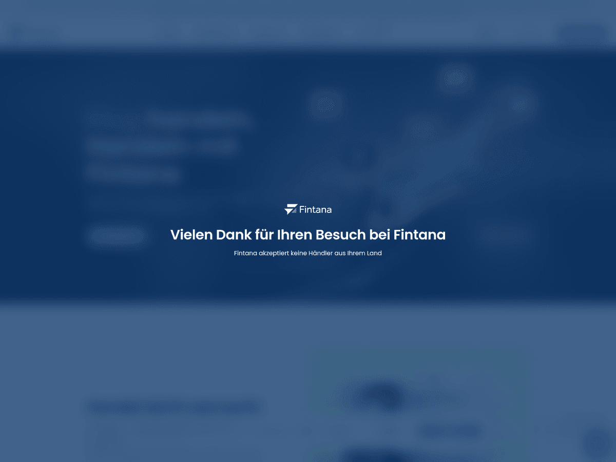Screenshot der Webseite Fintana (fintana.net)