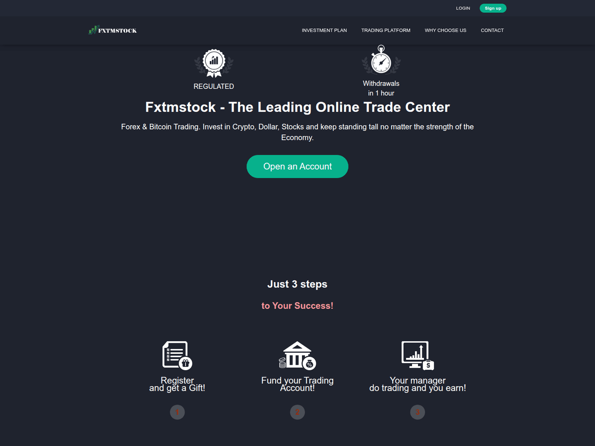 Screenshot der Webseite Winnersprime247 (fxtmstock.com.winnersprime247.com)