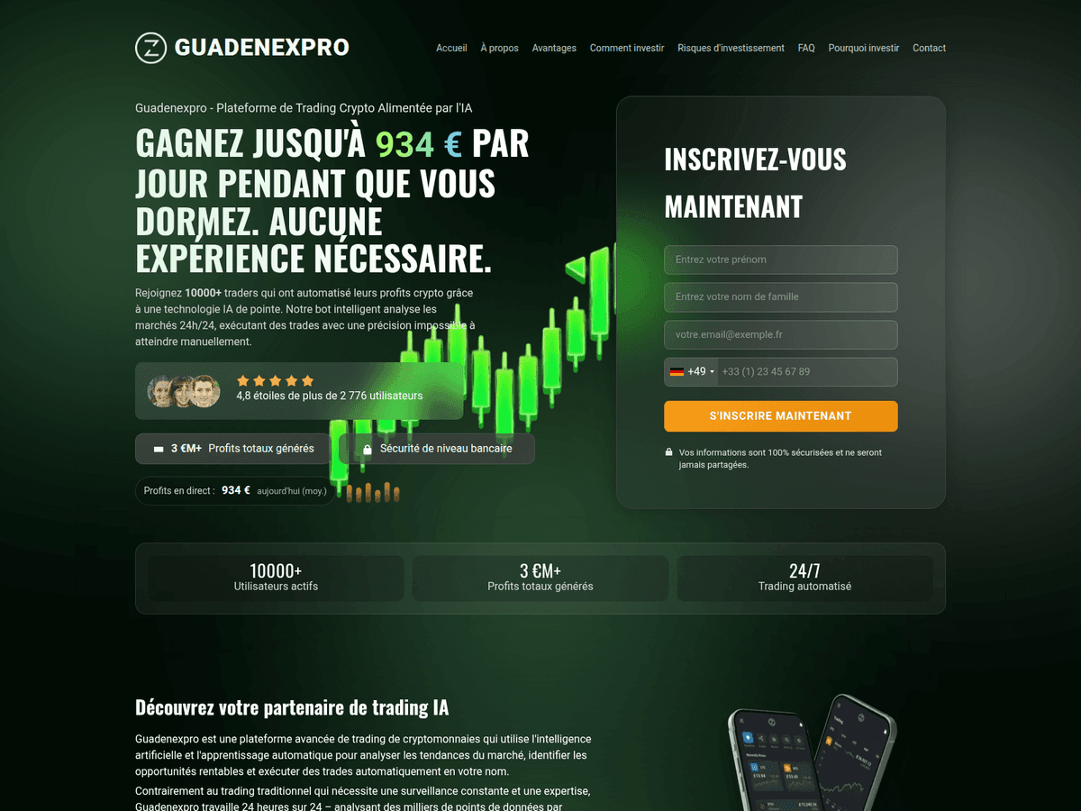 Screenshot der Webseite Guadenexprotrade (guadenexprotrade.com)