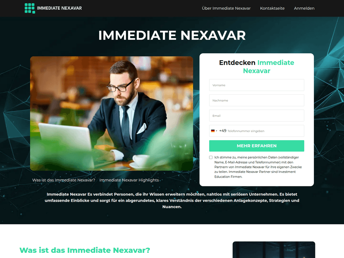 Screenshot der Webseite Immediatenexavar De (immediatenexavar-de.com)