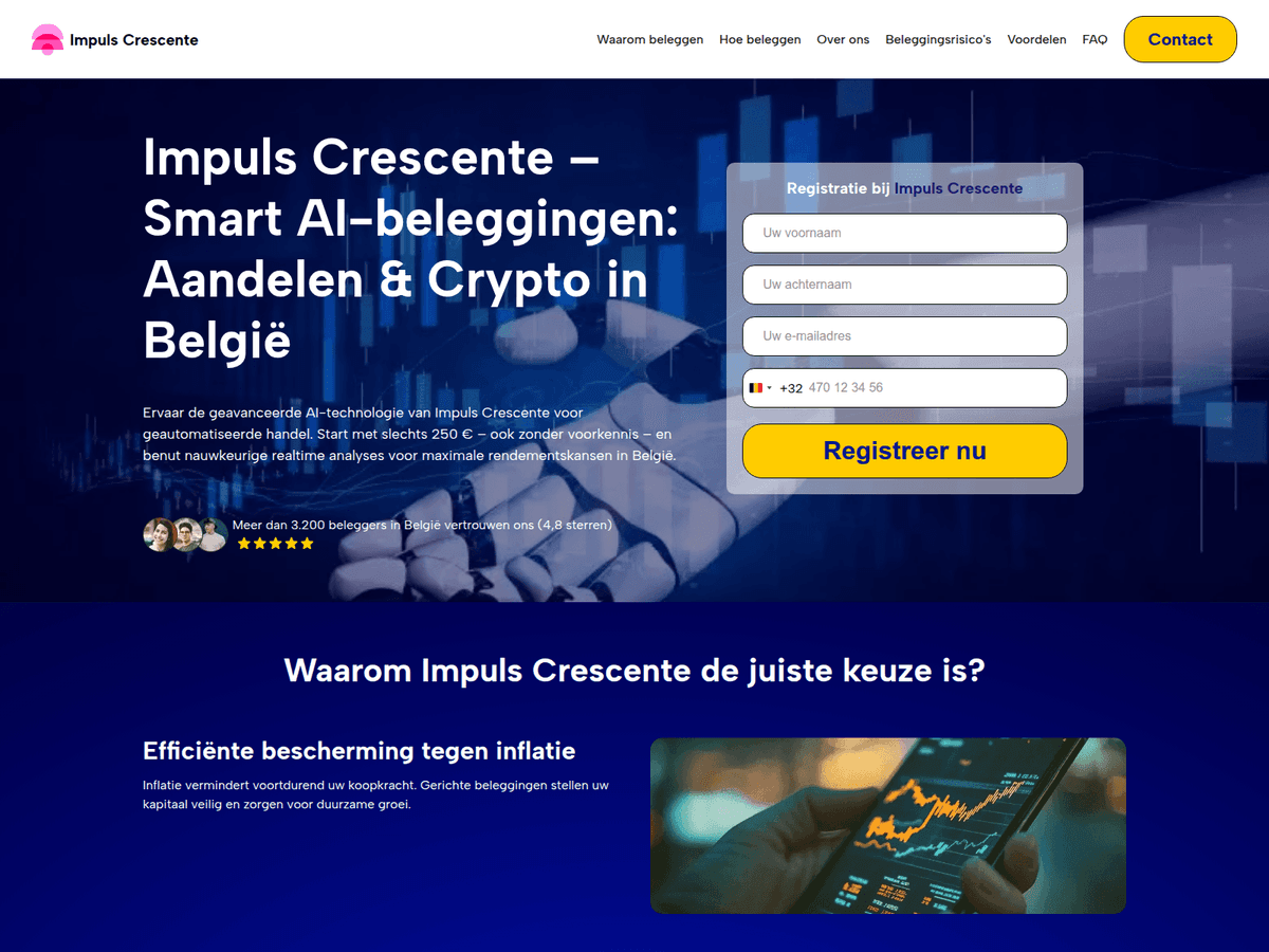Screenshot der Webseite Impulscrescente (impulscrescente.com)