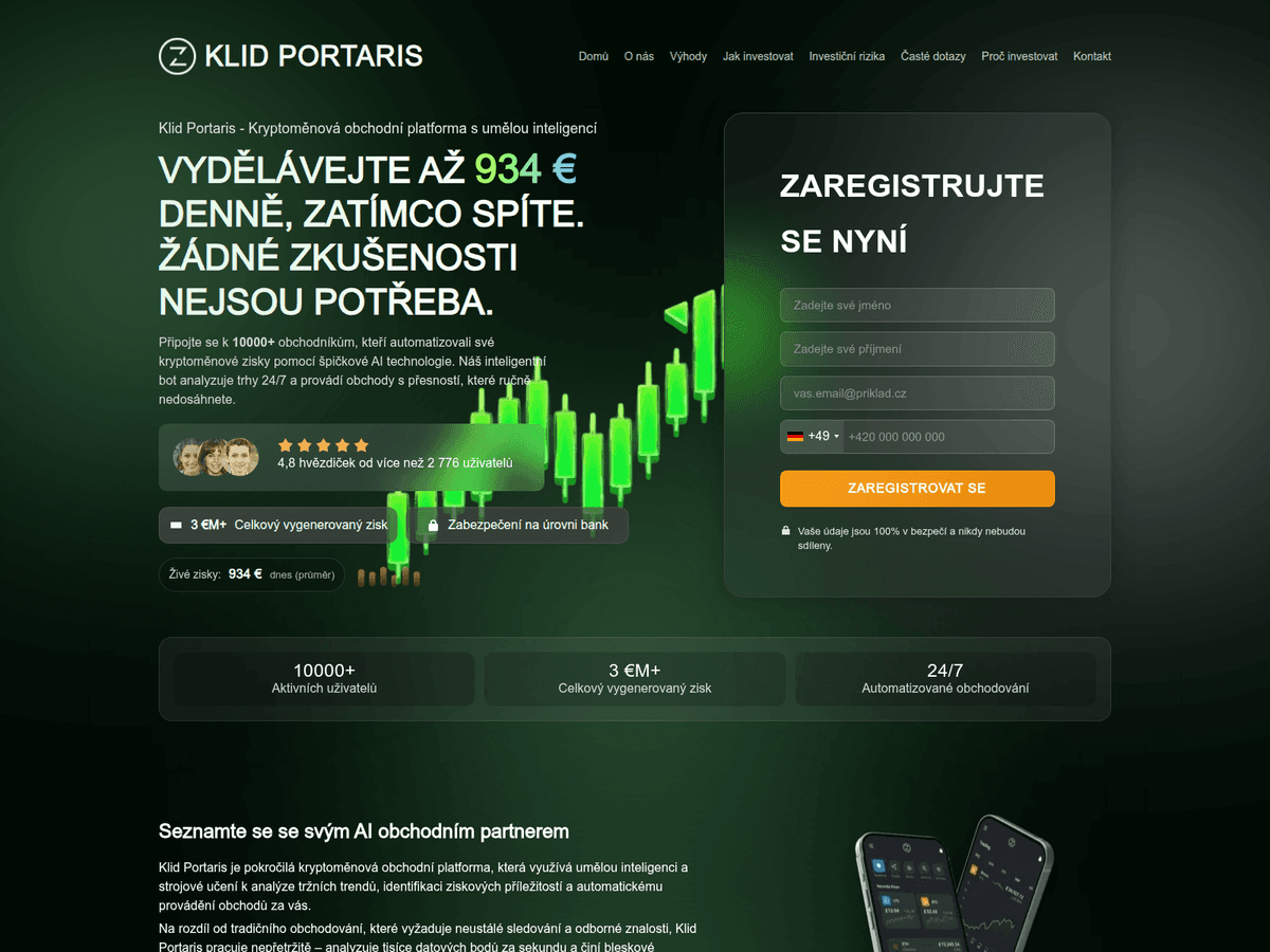 Screenshot der Webseite Klidportaristrade (klidportaristrade.com)