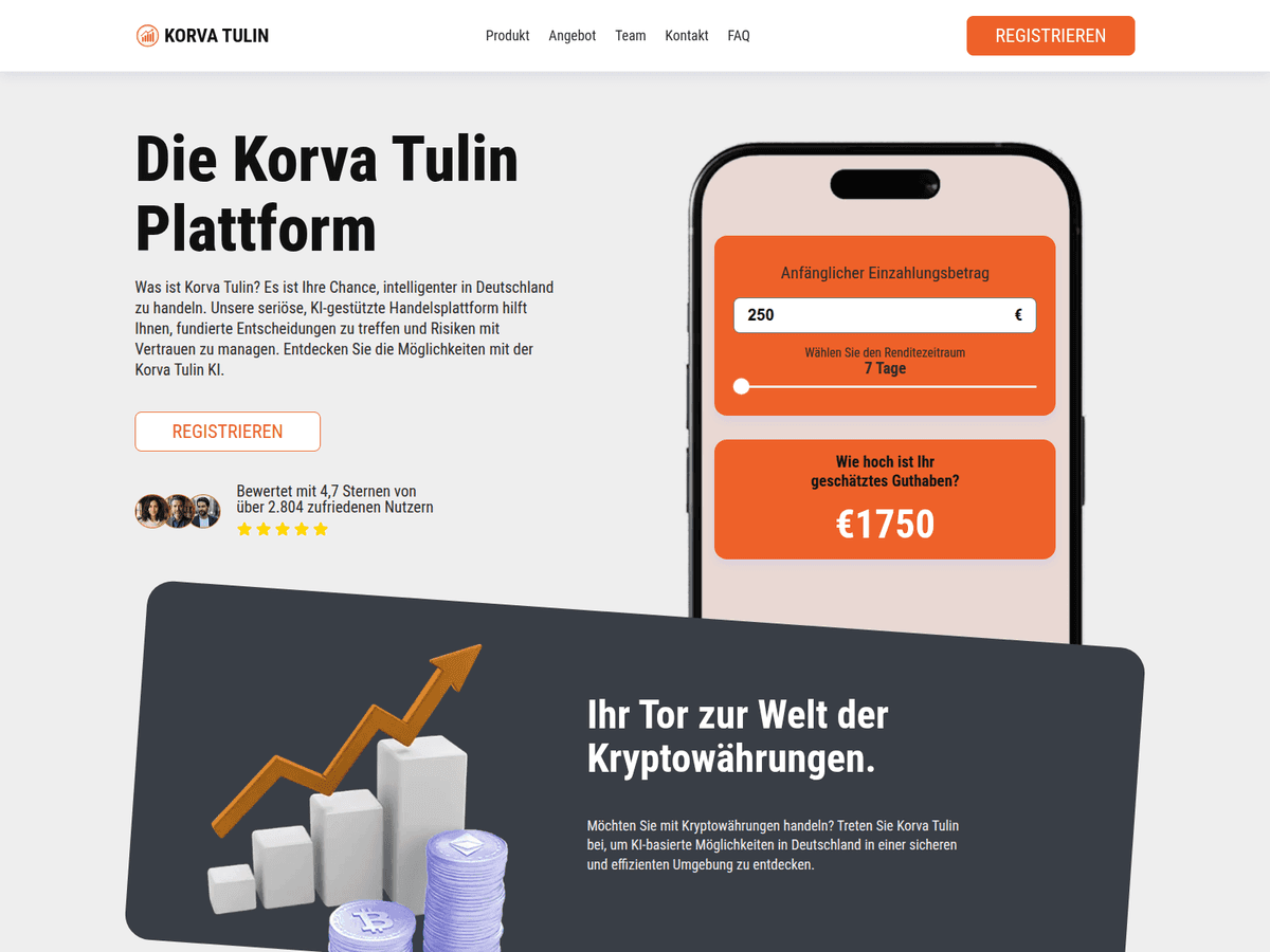 Screenshot der Webseite Korvatulin (korvatulin.de)