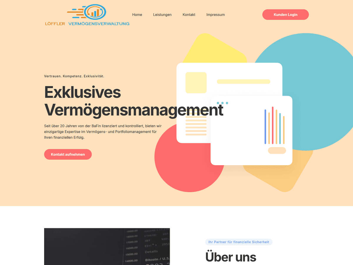 Screenshot der Webseite Loeffler Vermoegensverwaltung (loeffler-vermoegensverwaltung.com)