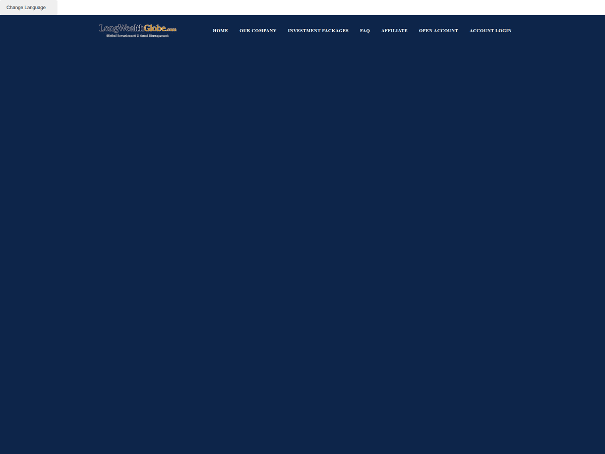 Screenshot der Webseite Longwealthglobe (longwealthglobe.com)
