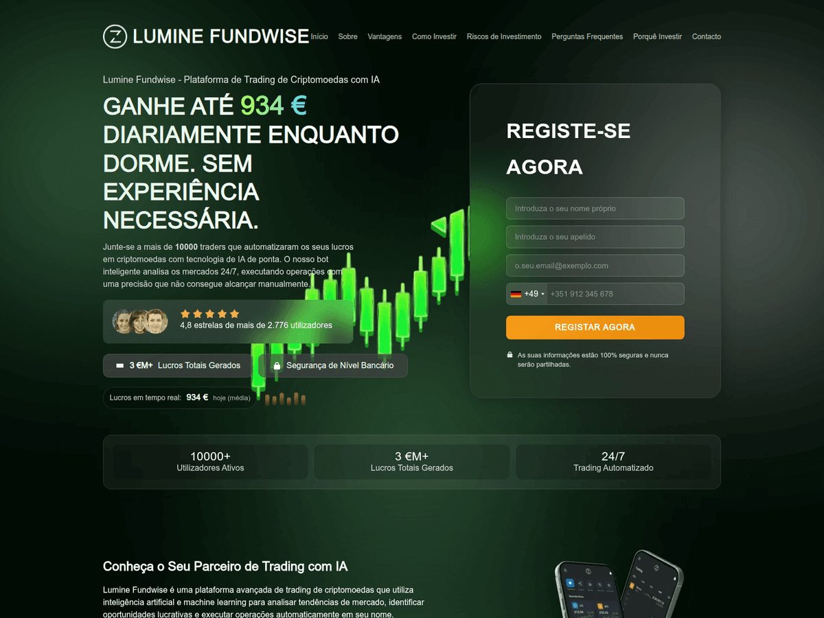 Screenshot der Webseite Luminefundwise (luminefundwise.com)