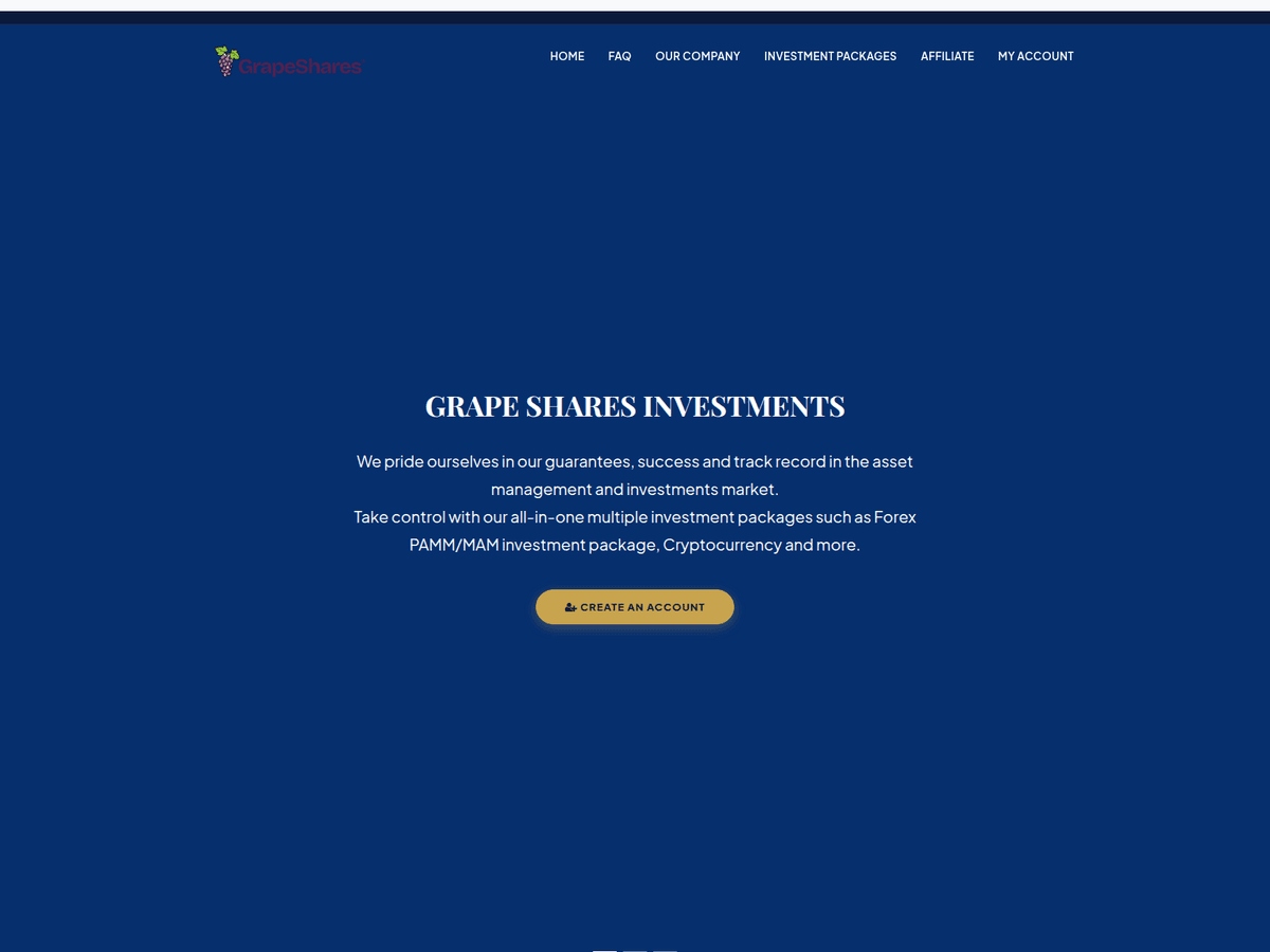 Screenshot der Webseite Grapesharesclub (mail.grapesharesclub.com)