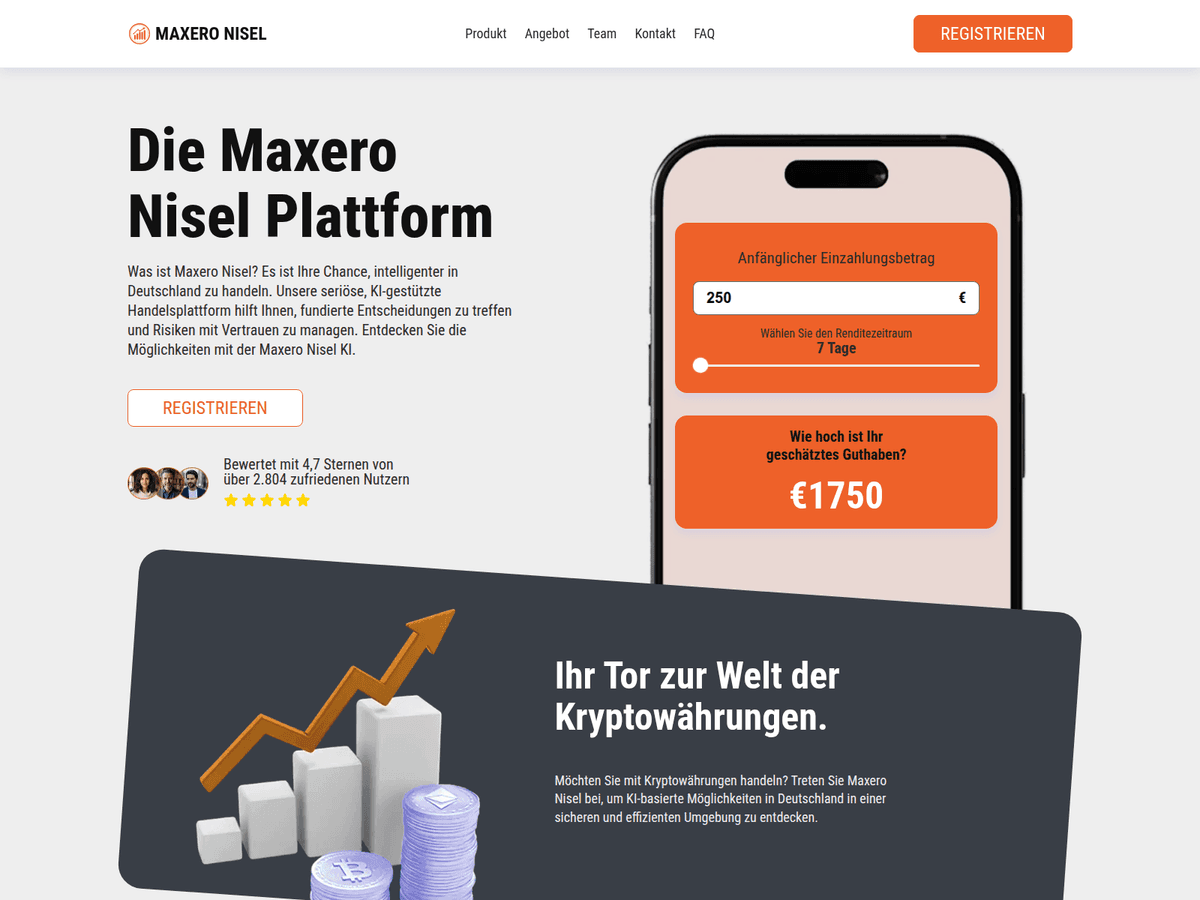 Screenshot der Webseite Maxeronisel (maxeronisel.net)