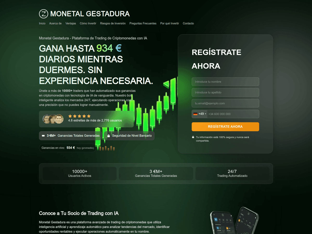 Screenshot der Webseite Monetalgestadura (monetalgestadura.com)