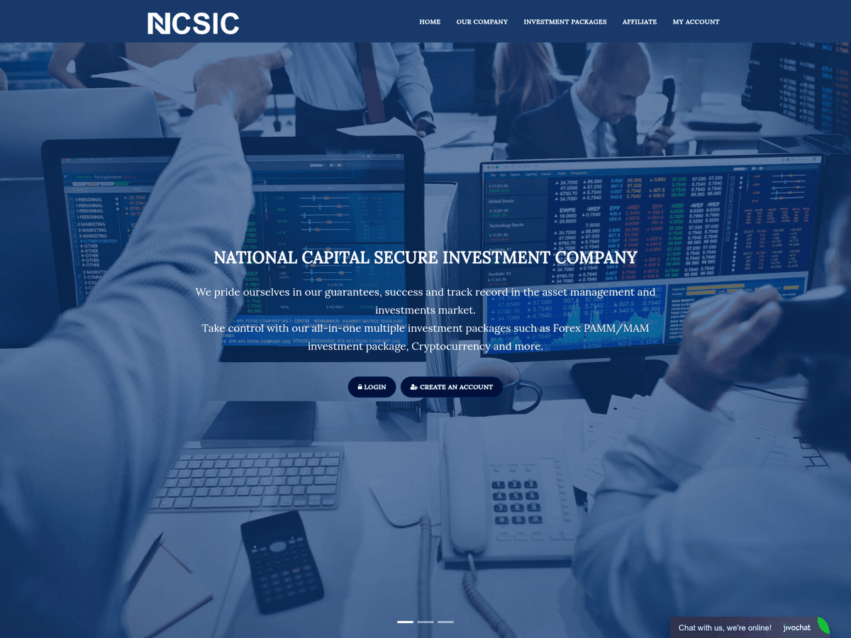 Screenshot der Webseite Nationalcapitalsecureinvestmentcompany (nationalcapitalsecureinvestmentcompany.com)