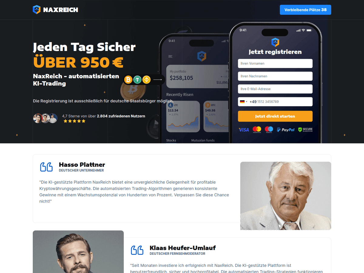 Screenshot der Webseite Naxreich (naxreich.xyz)