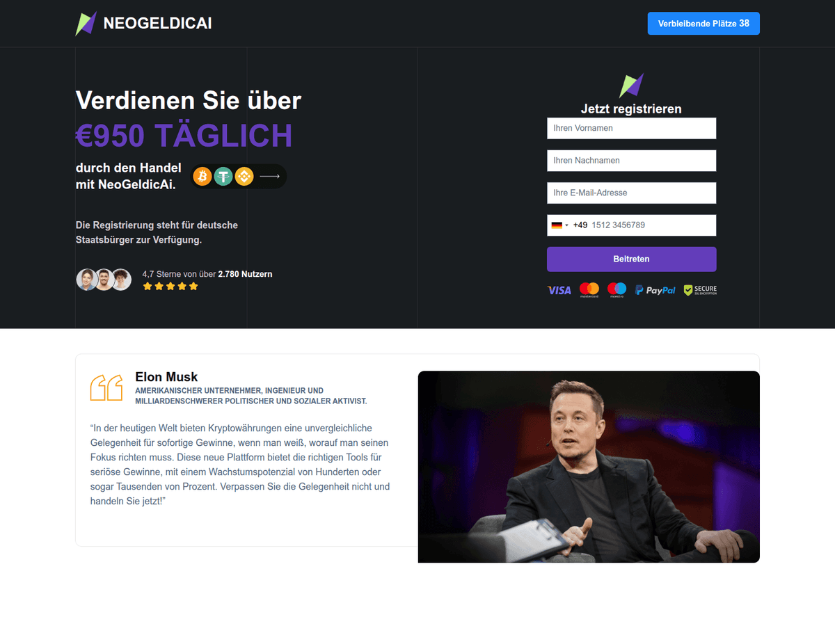 Screenshot der Webseite Neogeldicai (neogeldicai.com)