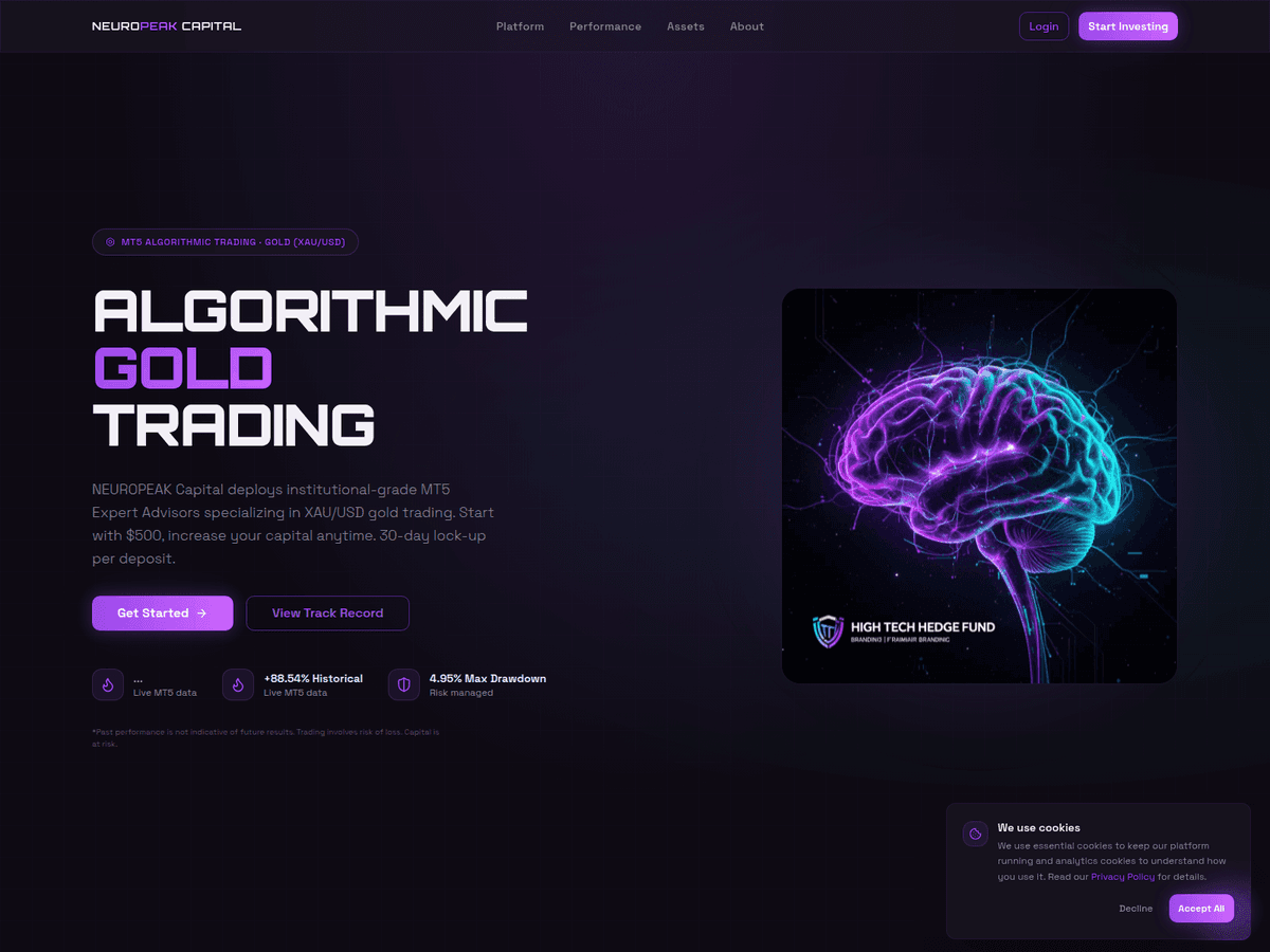 Screenshot der Webseite Neuropeakcapital (neuropeakcapital.com)