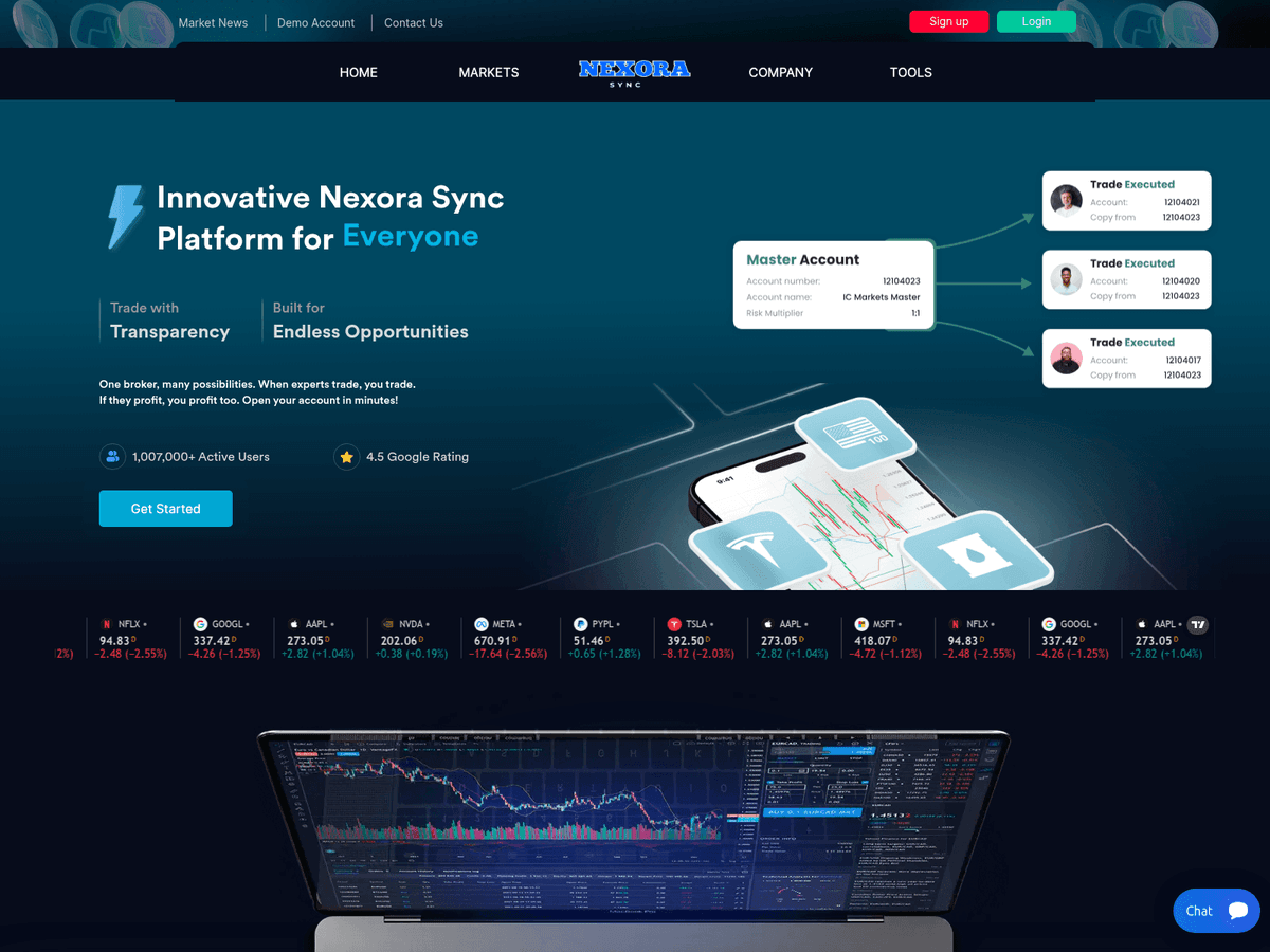 Screenshot der Webseite Nexorasyncllc (nexorasyncllc.com)