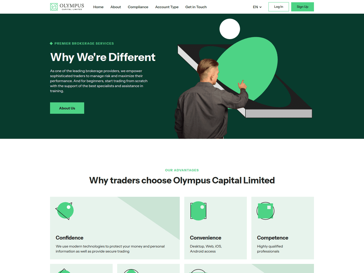 Screenshot der Webseite Olylim (olylim.com)