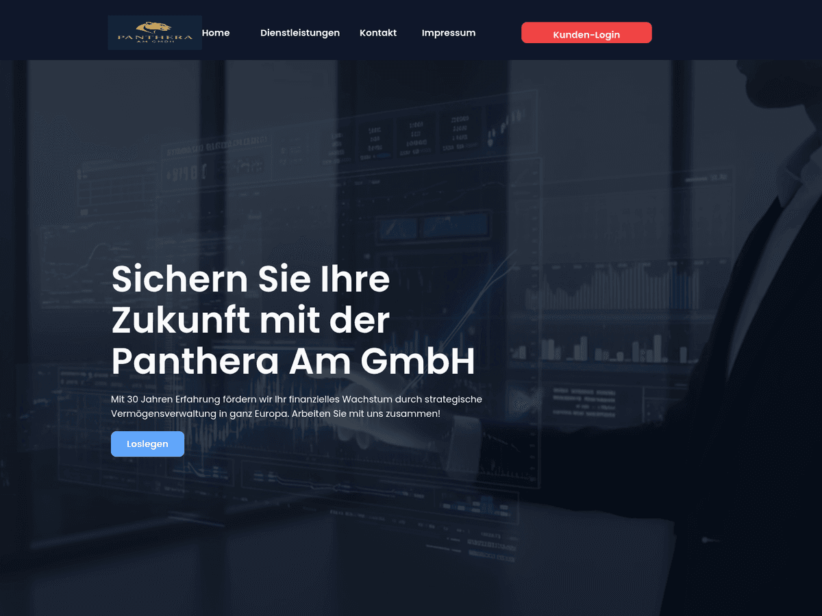 Screenshot der Webseite Panthera Gmbh (panthera-gmbh.com)