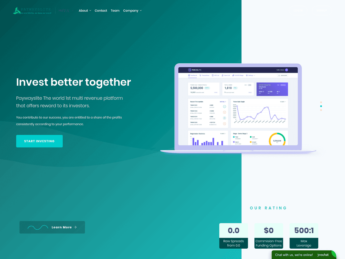 Screenshot der Webseite Paywayslite (paywayslite.com)