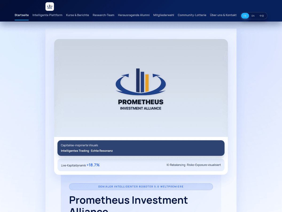 Screenshot der Webseite Prometheus Alliance (prometheus-alliance.de)