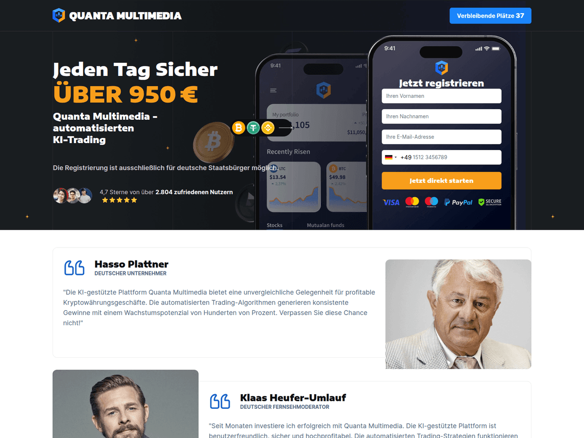 Screenshot der Webseite Quantamultimedia Invest (quantamultimedia-invest.com)