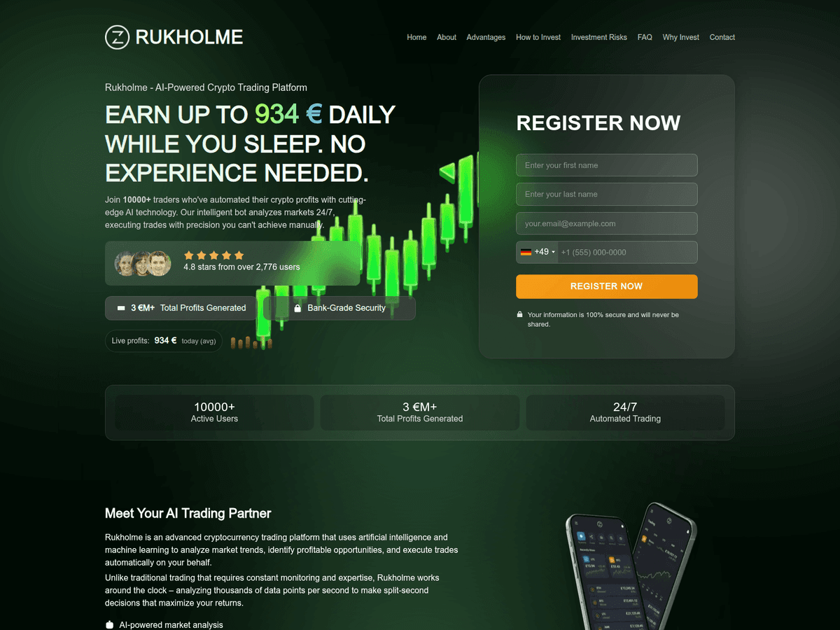Screenshot der Webseite Rukholme (rukholme.net)