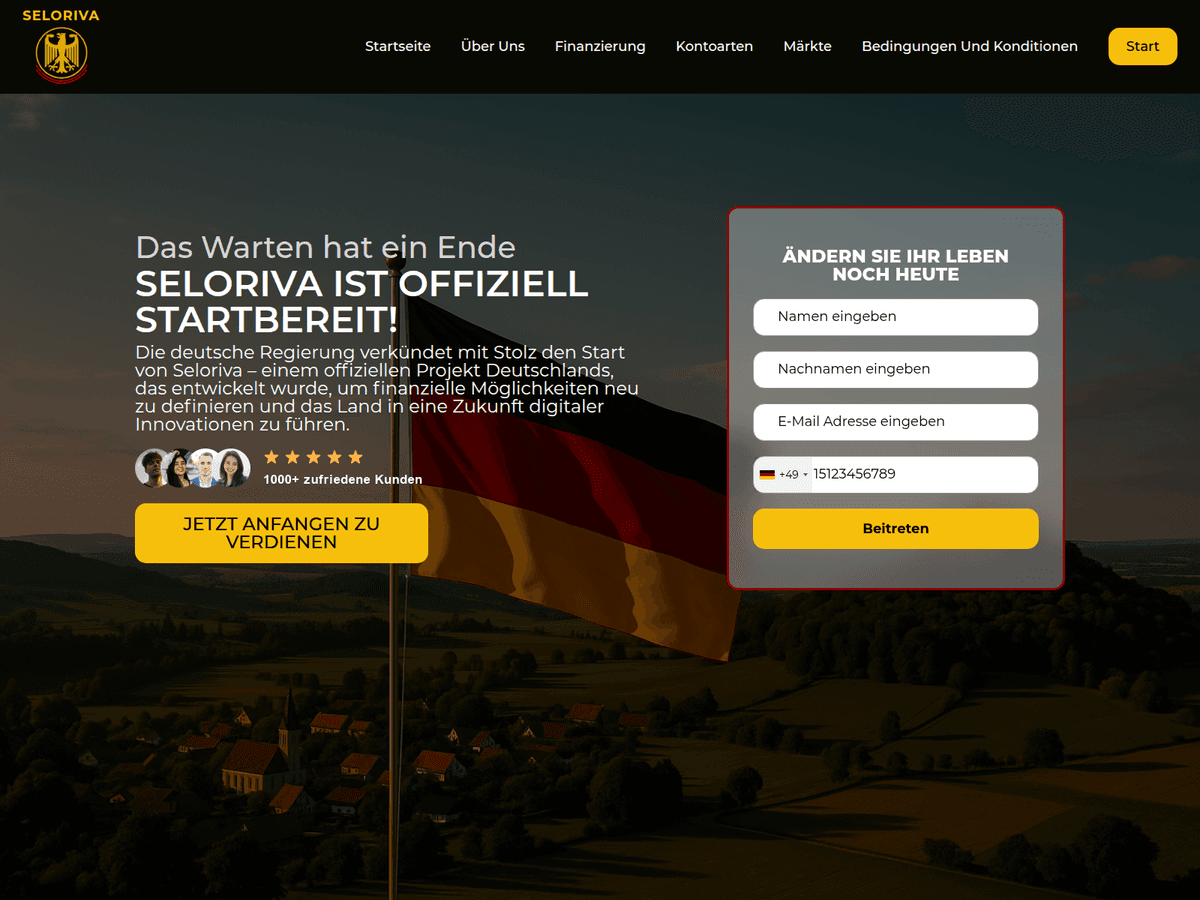 Screenshot der Webseite Seloriva (seloriva.net)