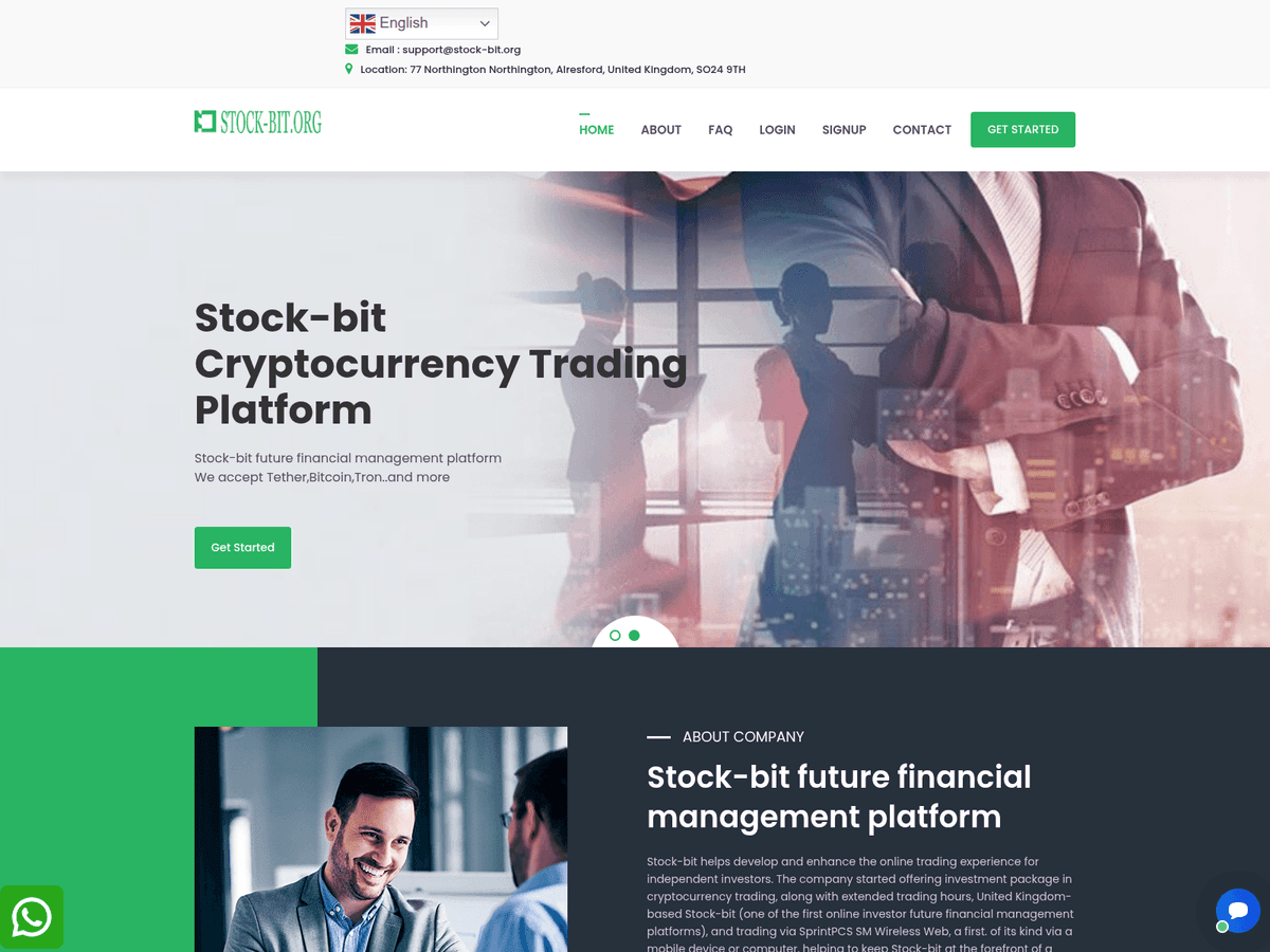 Screenshot der Webseite Stock Bit (stock-bit.org)