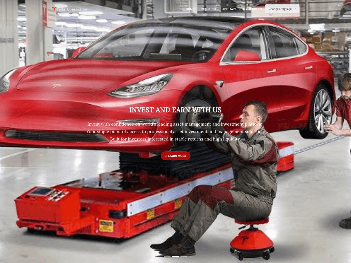 Screenshot der Webseite Wstcrtiv (tesla.wstcrtiv.buzz)