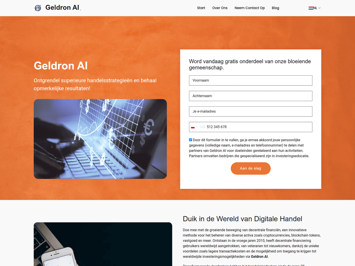Screenshot der Webseite Thegeldronai Updates (thegeldronai-updates.org)