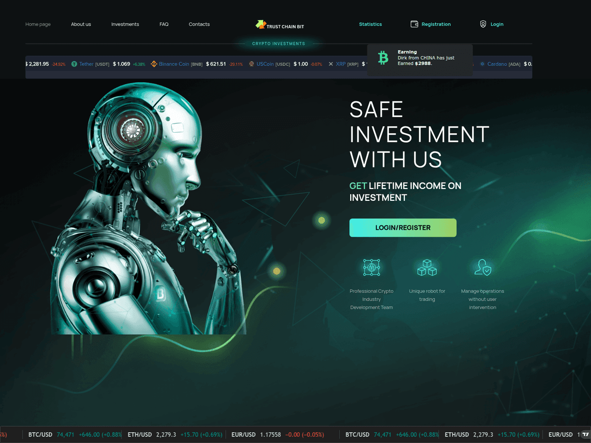 Screenshot der Webseite Expertiseglobalbank (trustchainbit.com.expertiseglobalbank.com)