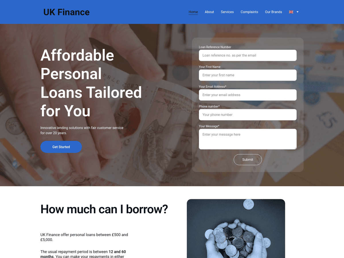 Screenshot von Ukfinance