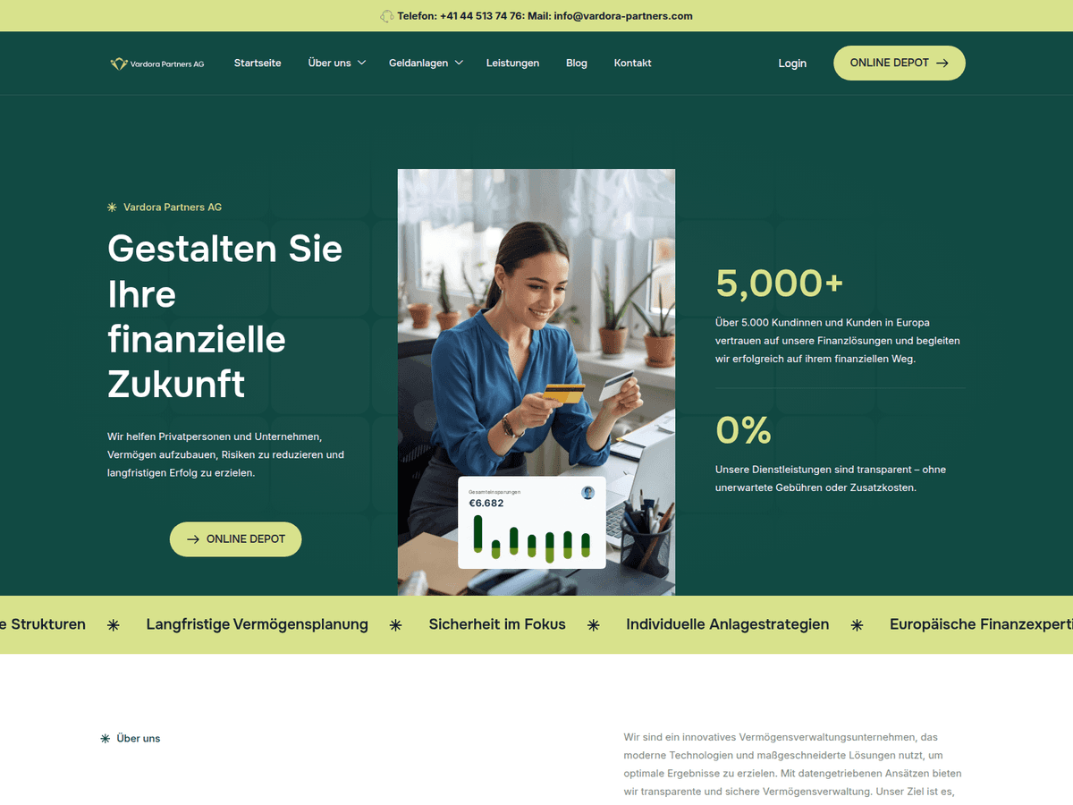 Screenshot der Webseite Vardora Partners (vardora-partners.com)