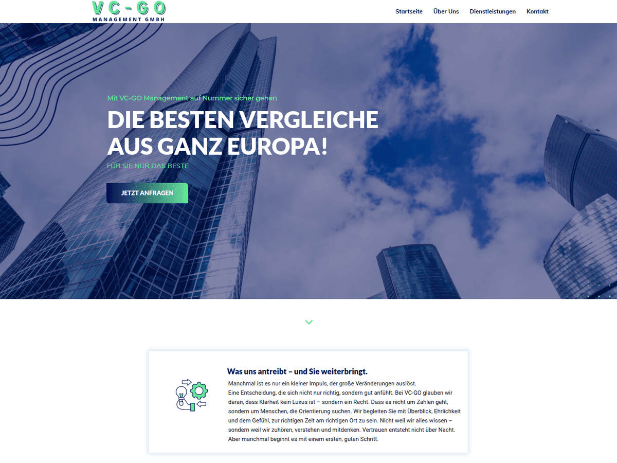 Screenshot der Webseite Vcgo Gmbh (vcgo-gmbh.com)