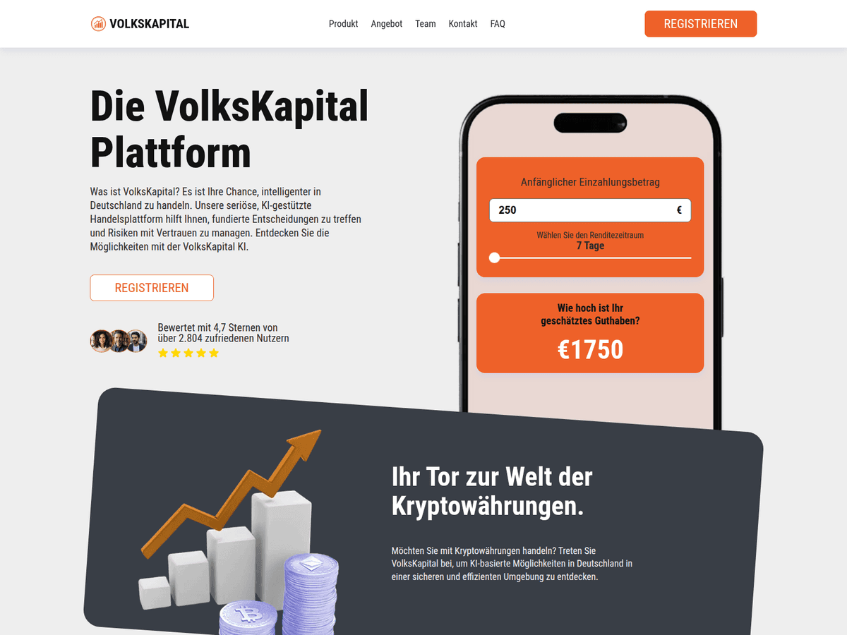Screenshot der Webseite Volkskapital (volkskapital.net)