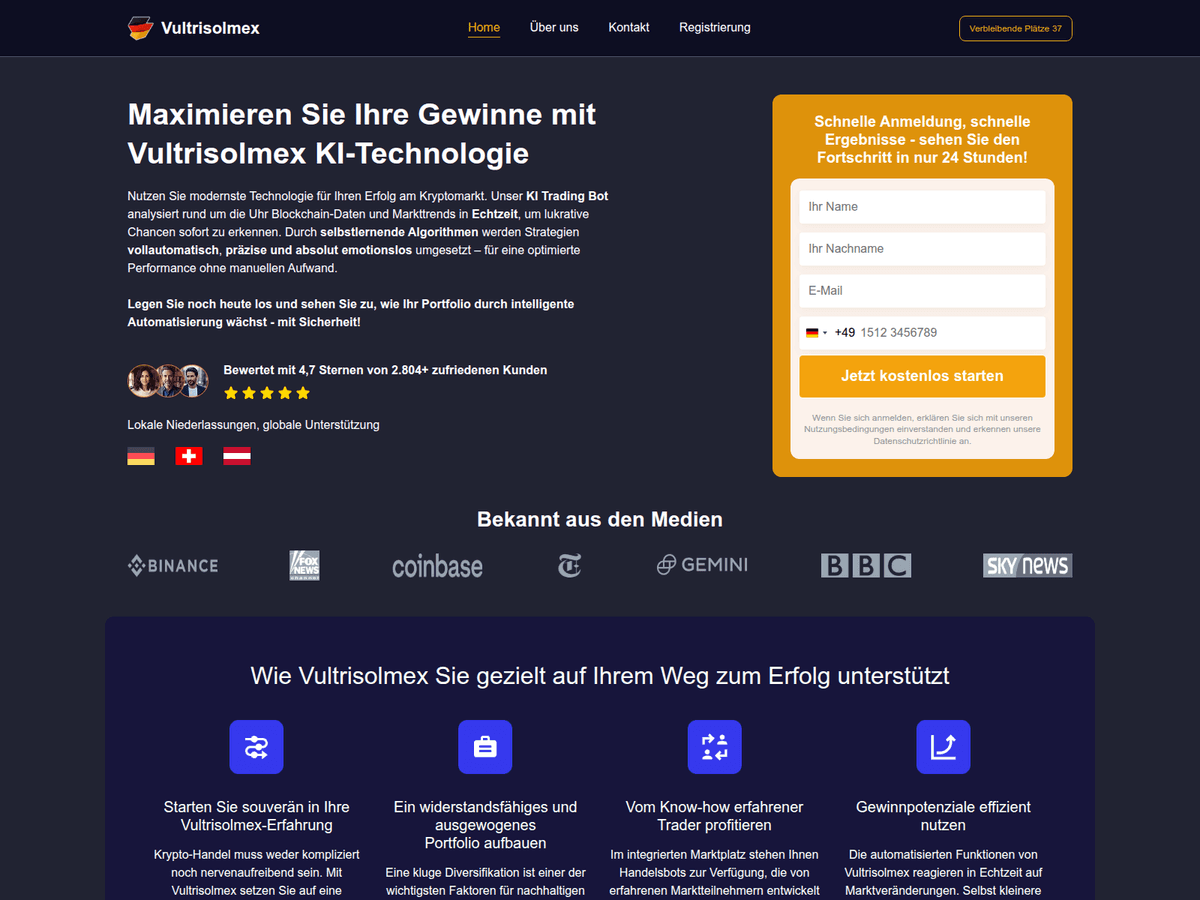 Screenshot der Webseite Vultrisolmexai (vultrisolmexai.com)