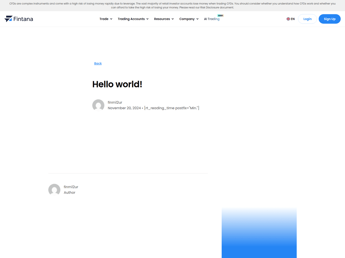 Screenshot von Fintana