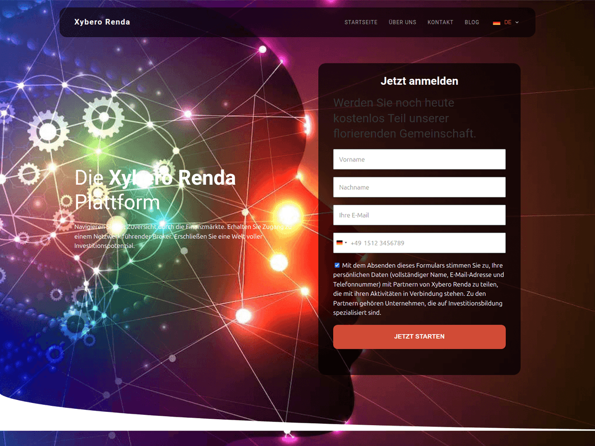 Screenshot der Webseite Xyberorendasystem (xyberorendasystem.com)