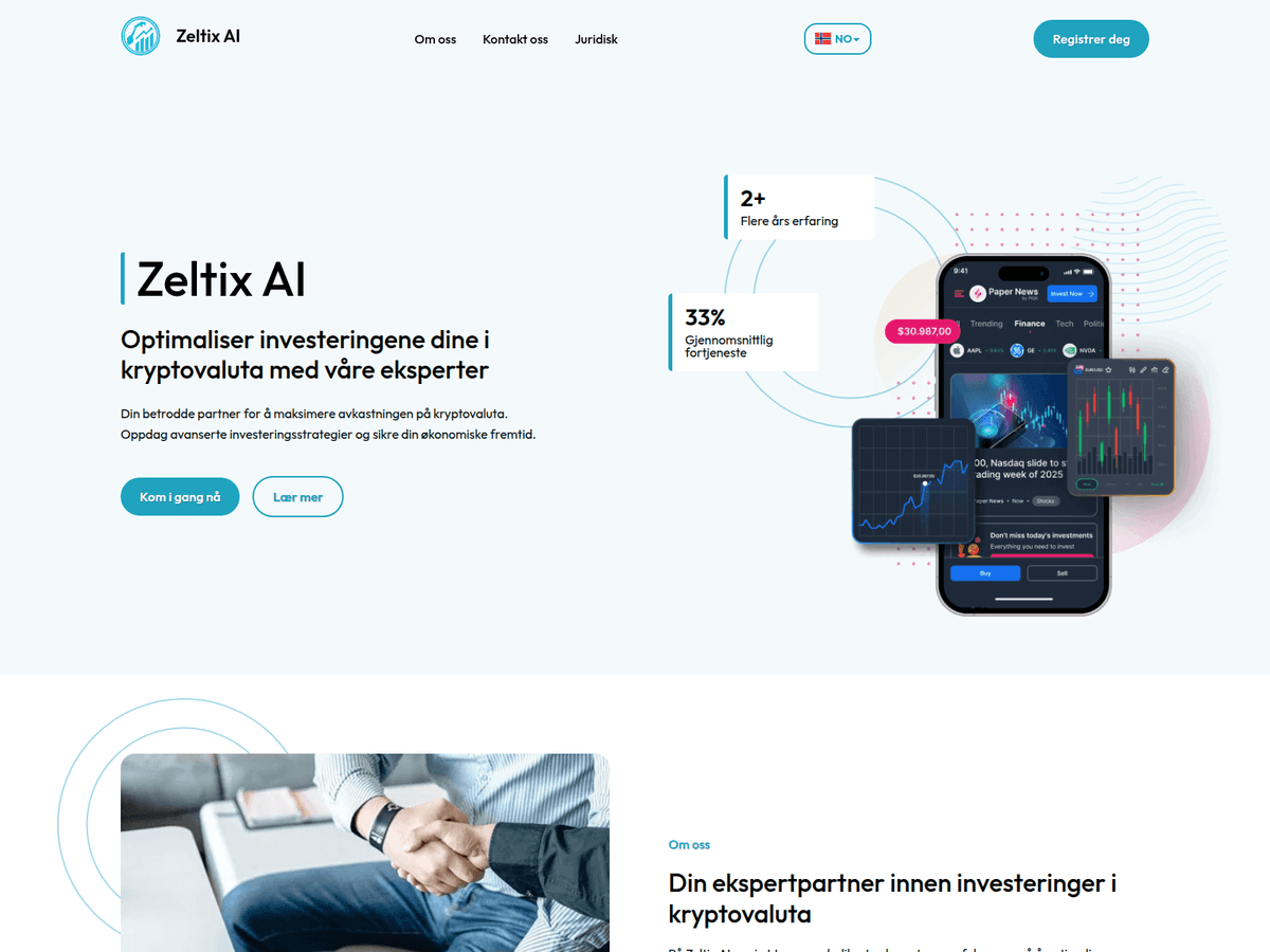 Screenshot der Webseite Zeltixainorway (zeltixainorway.com)