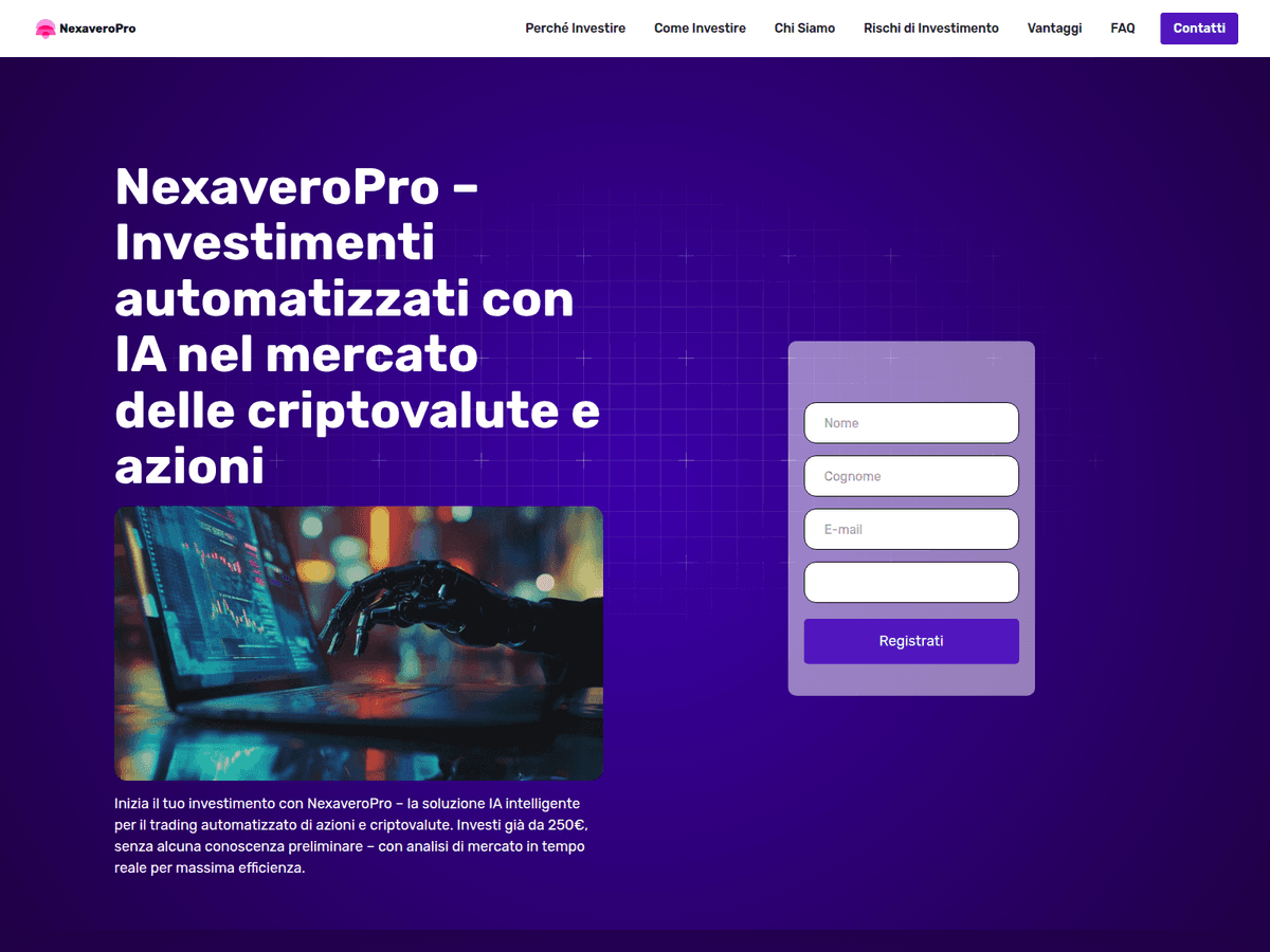 Screenshot der Webseite Nexaveropro (nexaveropro.net)