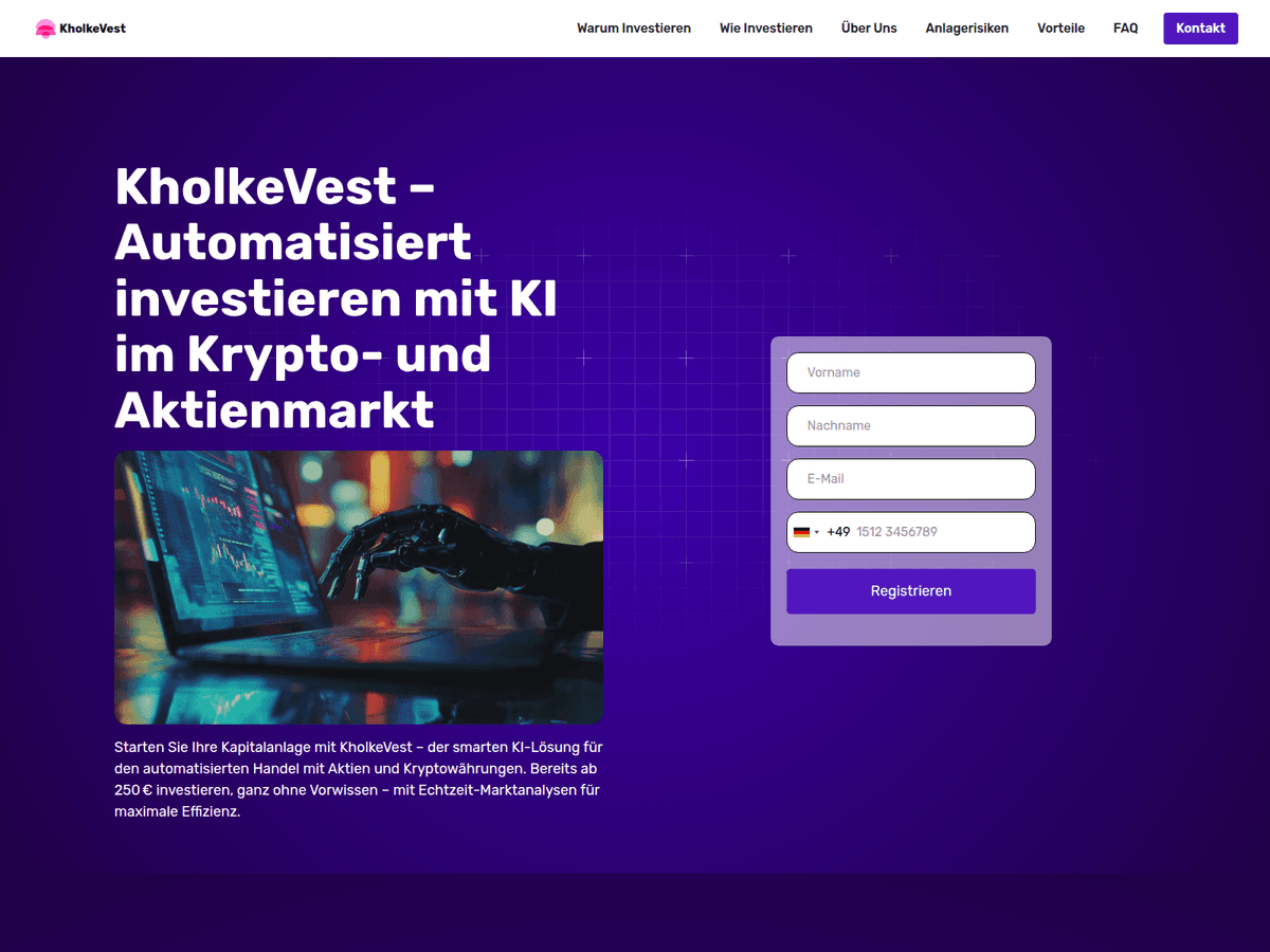 Screenshot der Webseite Kholkevest (kholkevest.org)
