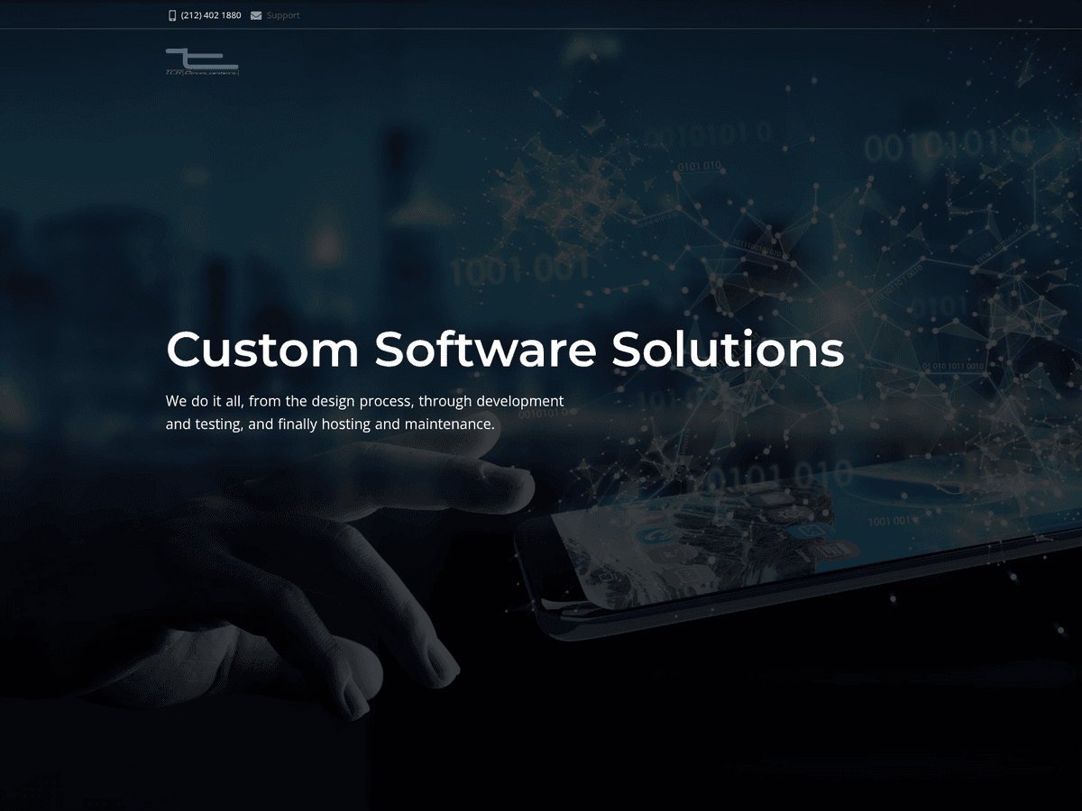 Screenshot der Webseite Tcrdev (tcrdev.com)