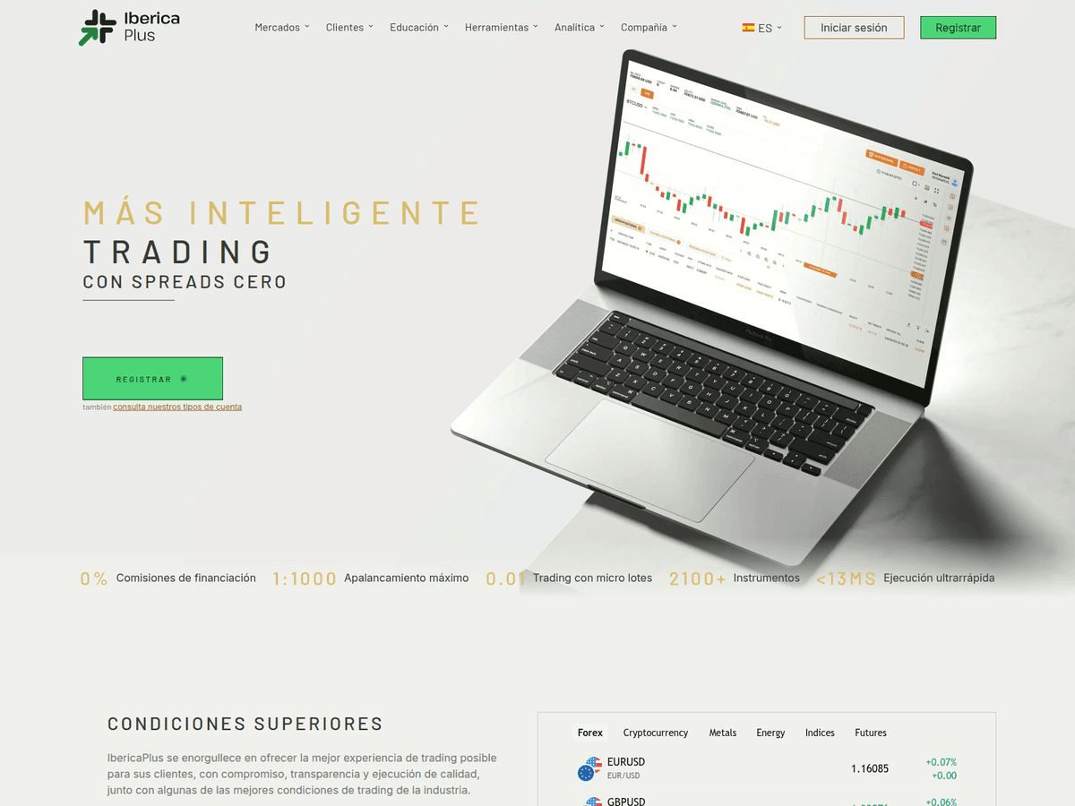 Screenshot der Webseite Iberica Plus (iberica-plus.com)