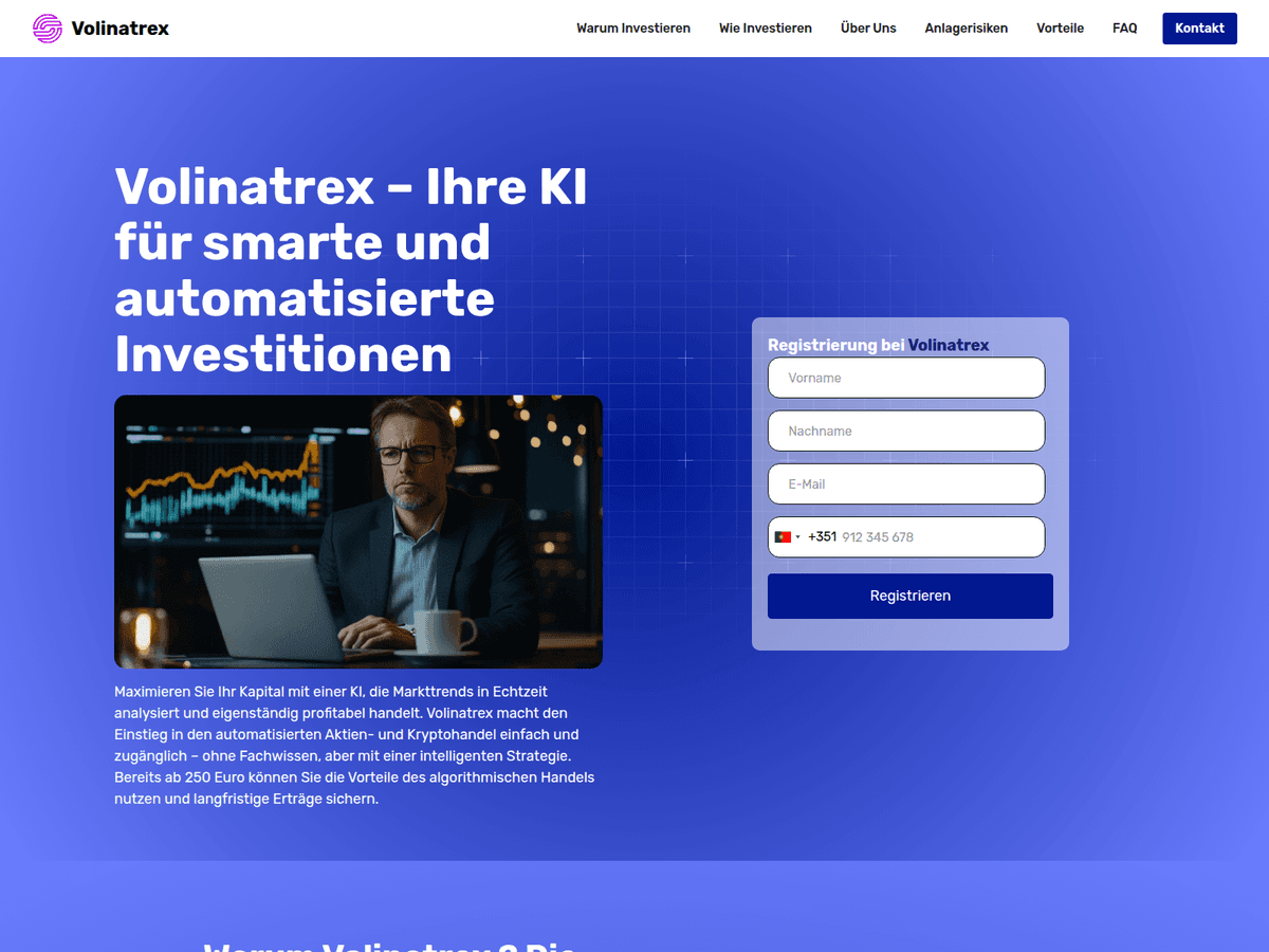Screenshot der Webseite Volinatrex (volinatrex.info)