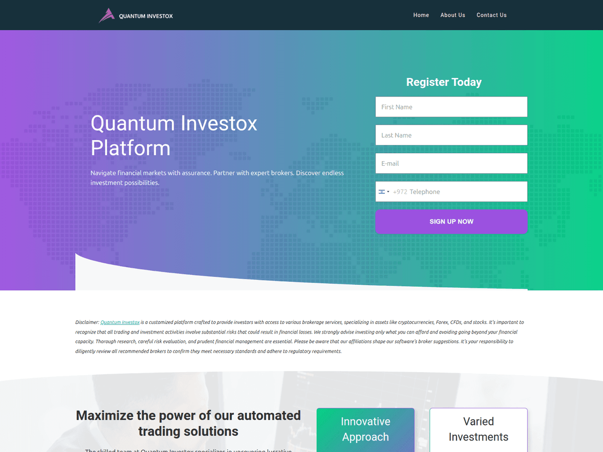 Screenshot der Webseite Quantuminvestox Mik (quantuminvestox-mik.com)