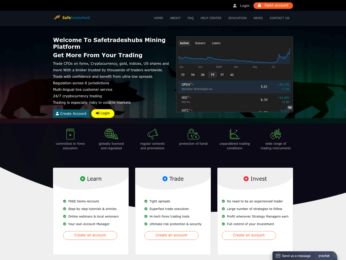 Screenshot der Webseite Commerztrusts (safetradeshubs.com.commerztrusts.com)